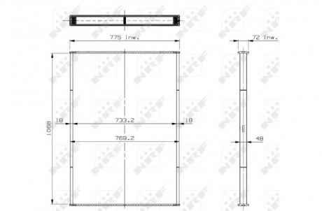 Сердцевина радиатора (алюминий) NRF 29559