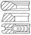 Комплект поршневых колец STD GOETZE 08-143600-10 (фото 1)