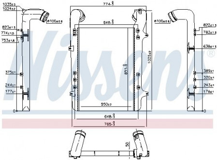 Интеркулер MAN M90, M2000 NISSENS 96975