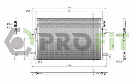 Конденсер кондиционера PROFIT 1770-0501