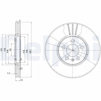 Тормозной диск Delphi BG2729