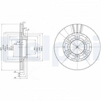 Тормозной диск Delphi BG2561