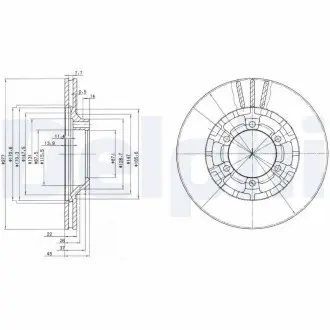 Тормозной диск Delphi BG2561