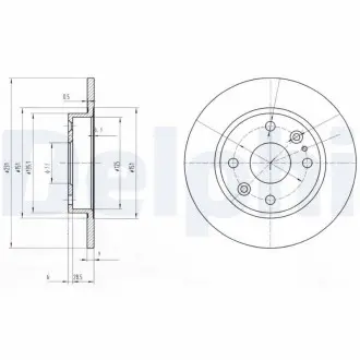 Тормозной диск Delphi BG2803