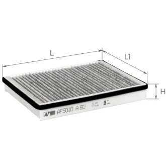 Фильтр салона ВАЗ 2110, 2170 с 03 г.в. угольный ALPHA FILTER AF5010a