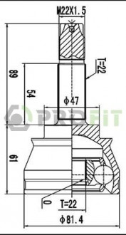 ШРУС PROFIT 2710-1416