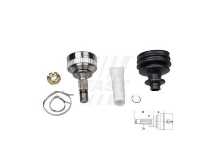 ШРУС зовнішній CITROEN BERLINGO 96-08, C4 (B7) 11-16, Xsara Picasso 99-10, BERLINGO (MF) 03-11 FAST FT25088K