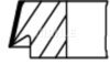 Кольца поршневые, комплект MAHLE KNECHT 001RS001630N0 (фото 2)
