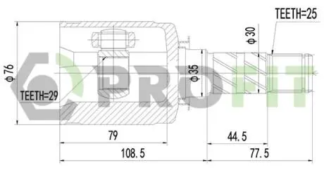 ШРУС PROFIT 2810-2085 (фото 1)