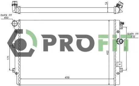 Радиатор охлаждения PROFIT 1740-0036