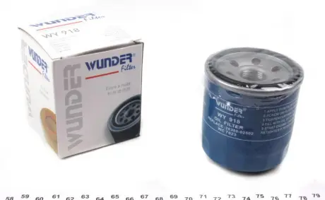 Фото фильтр масляный WUNDER FILTER WY 918 Фильтр масляный WUNDER FILTER WY 918