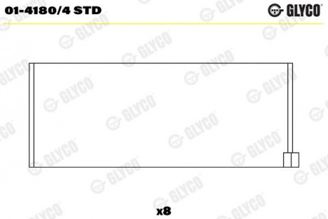 Шатунный подшипник Glyco 01-4180/4 STD