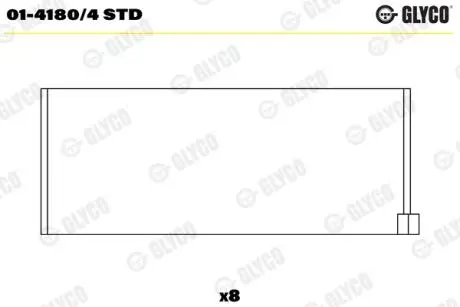 Шатунний підшипник Glyco 01-4180/4 STD