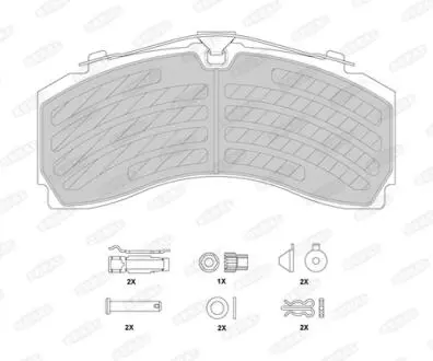 Тормозные колодки, дисковые BERAL BCV29246TK