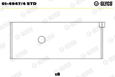 Шатунный подшипник Glyco 0149474STD