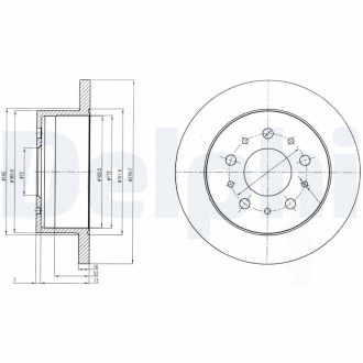 Тормозной диск Delphi BG4061