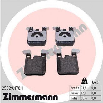 Тормозные колодки ZIMMERMANN 250291701