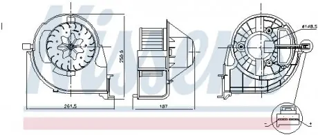 Вентилятор салона NISSENS 87 802