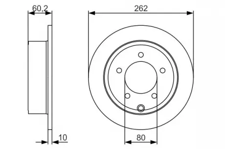 Тормозной диск задний BOSCH 0 986 479 A39