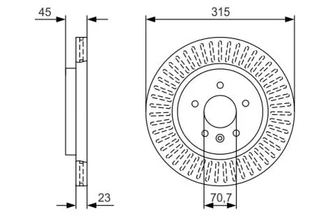 Тормозной диск BOSCH 0 986 479 U65 (фото 1)