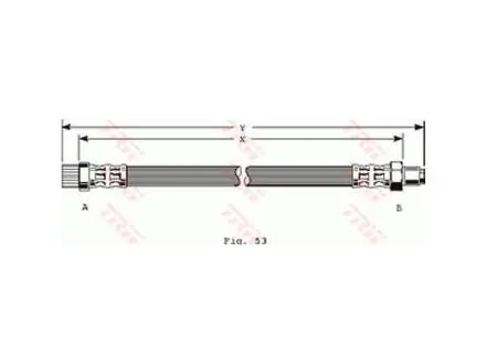 Шланг гальмівний передній лівий правий L = 470mm CITROEN BERLINGO 96-11, C2 03-08, Xsara 97-06 FAST FT35150