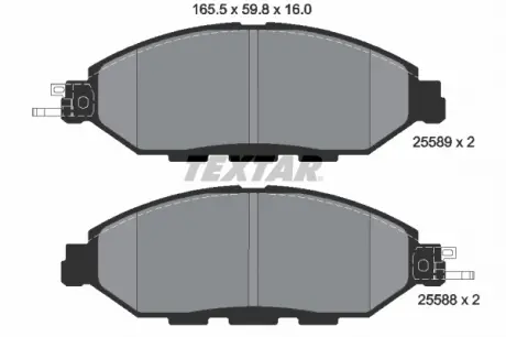 Гальмівні колодки INFINITI / NISSAN QX60 / Murano / Pathfinder "F" 12 >> TEXTAR 2558903