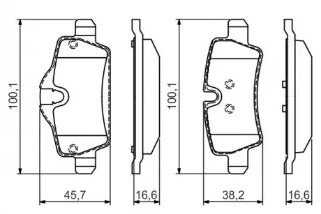 Тормозные колодки дисковые MINI Cooper / One \ &#039;\&#039; R \ &#039;\&#039; 14 &gt;&gt; BOSCH 0986495427 (фото 1)