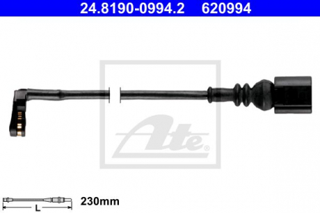 Датчик износа тормозных колодок ATE 24819009942 (фото 1)