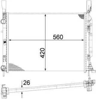 Радиатор охлаждения MAHLE KNECHT CR 1156 000S