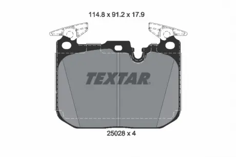Гальмівні колодки TEXTAR 2502805
