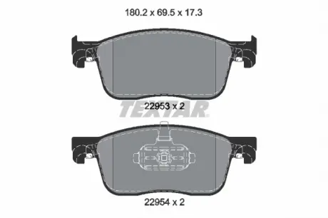 Колодки тормозные TEXTAR 2259301