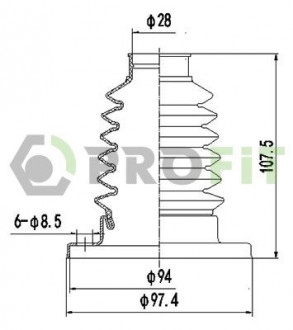 Пыльник ШРУС PROFIT 2810-0033 XLB