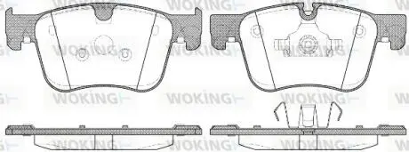 Тормозные колодки передние C4 Picasso new / 308new ATE (диск 304mm) L = 155.2mm Woking P14603.00