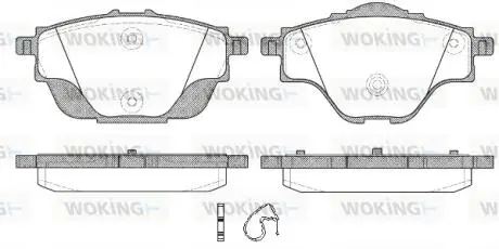 Тормозные колодки задние C4 Picasso new / 308new (торм. Диск 290mm) Woking P14573.00