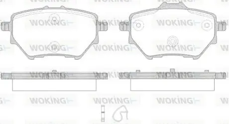Тормозные колодки задние C4 Picasso new / 308new (торм. Диск 268mm) Woking P14623.00