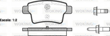 Гальмівні колодки задні C4 Picasso Woking P13413.00