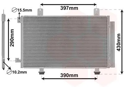Радиатор кондиционера SX4 / SEDICI ALL 05- Van Wezel 52005090