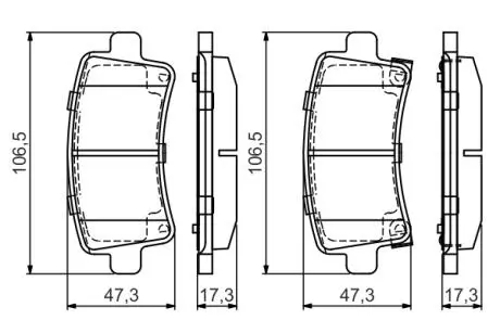 Комплект гальмівних колодок, дискові гальма BOSCH 0986495444 (фото 1)