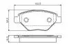 Комплект тормозных колодок, дисковый тормоз BOSCH 0986495069 (фото 1)