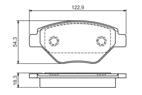 Комплект тормозных колодок, дисковый тормоз BOSCH 0986495069 (фото 1)