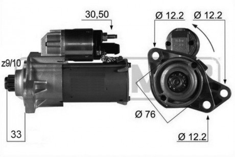 Стартер AUDI, SEAT, FORD, SKODA, VW ERA 220056A