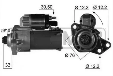 Стартер AUDI, SEAT, FORD, SKODA, VW ERA 220056A