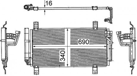 Радиатор кондиционера MAHLE KNECHT AC 714 000S (фото 1)