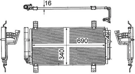 Радиатор кондиционера MAHLE KNECHT AC 714 000S