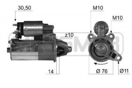 Стартер FORD ERA 220364A (фото 1)