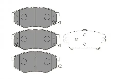 Колодки тормозные перед. Hyundai ix20 / Sonata / Soul II 10- KAVO KBP-4025