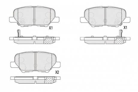 Тормозные колодки зад. Mazda 6 / Outlander III / ASX / 10- KAVO KBP-5551 (фото 1)