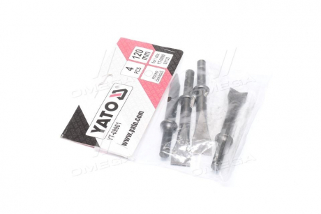 Набор из 4 зубил для пневмомолотку (про-во) YATO YT-09901