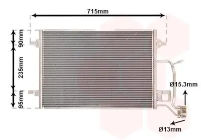 Радиатор кондиционера A4 / PASSAT 19TDI / 25TDI 97- Van Wezel 03005173