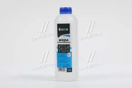 Вода дистиллированная 2-я очистка (твердая канистра 1л) <AXXIS> AXXIS Польша Ax-829
